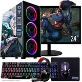 Computador Pc Gamer Completo Tob Intel Core I7 Ssd 240gb 8gb Teclado Mouse Mouse Pad E Headset Gamer Monitor 23" Windows