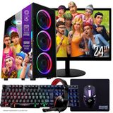 Computador Pc Gamer Completo Tob Intel Core I5 Ssd 240gb 8gb Teclado Mouse Mouse Pad E Headset Gamer Monitor 23" Windows