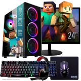 Computador Pc Gamer Completo Tob Intel Core I5 Ssd 240gb 16gb Teclado Mouse Mouse Pad E Headset Gamer Monitor 23" Window