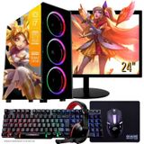 Computador Pc Gamer Completo Tob Intel Core I7 Ssd 240gb 16gb Teclado Mouse Mouse Pad E Headset Gamer Monitor 23" Window