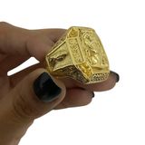 Anel Jesus Cristo Lado - Banhado A Ouro 18k