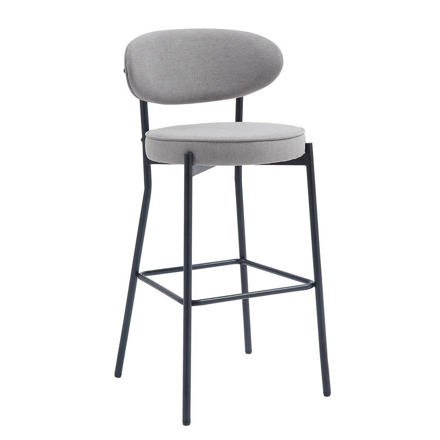 Banqueta Eva Tecido 94cm X 49cm X 48,5cm Cinza