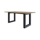Mesa De Jantar Bronx R 180cm X90x75cm Vermont Oak/preto
