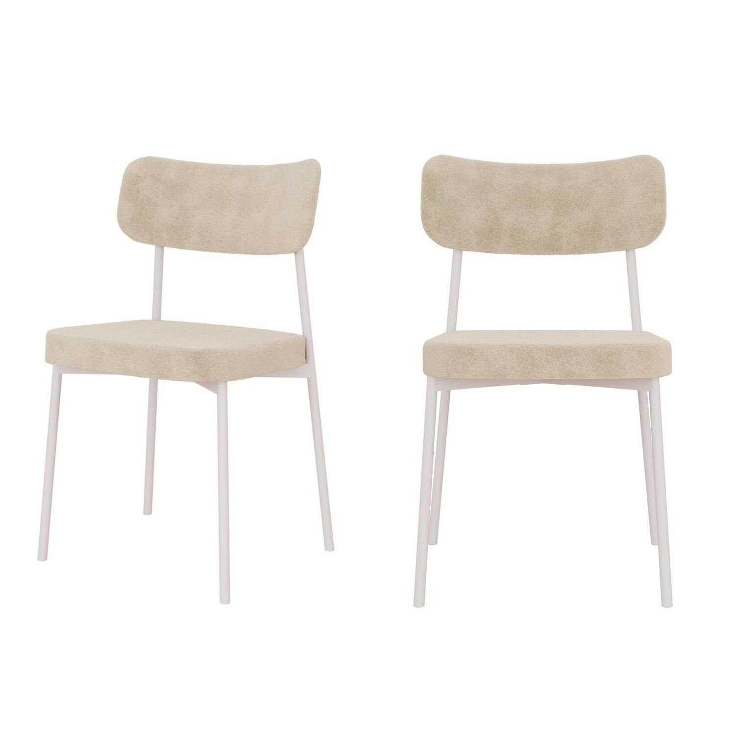 Kit Com 2 Cadeiras Para Sala De Jantar Mona Yescasa Vanilla/branco