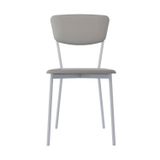 Cadeira Fixa Estofada Vintage Retrô Com 4 Unidades Off White/branco