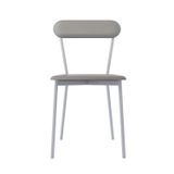 Cadeira Fixa Estofada Vintage Emília Com 2 Unidades Off White/branco