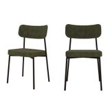 Kit Com 2 Cadeiras Para Sala De Jantar Mona Yescasa Verde Alga