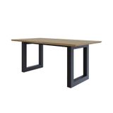 Mesa De Jantar Bronx Rg2 180x90x75cm Vermont Oak/preto