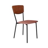 Cadeira Fixa Estofada Vintage Retrô Tulipa Rosê/caramelo/preto Fosco