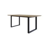 Mesa De Jantar Queens Rg2 180x90x75cm Vermont Oak/preto
