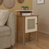 Mesa Apoio 1 Porta Memphis Cinamomo/off White