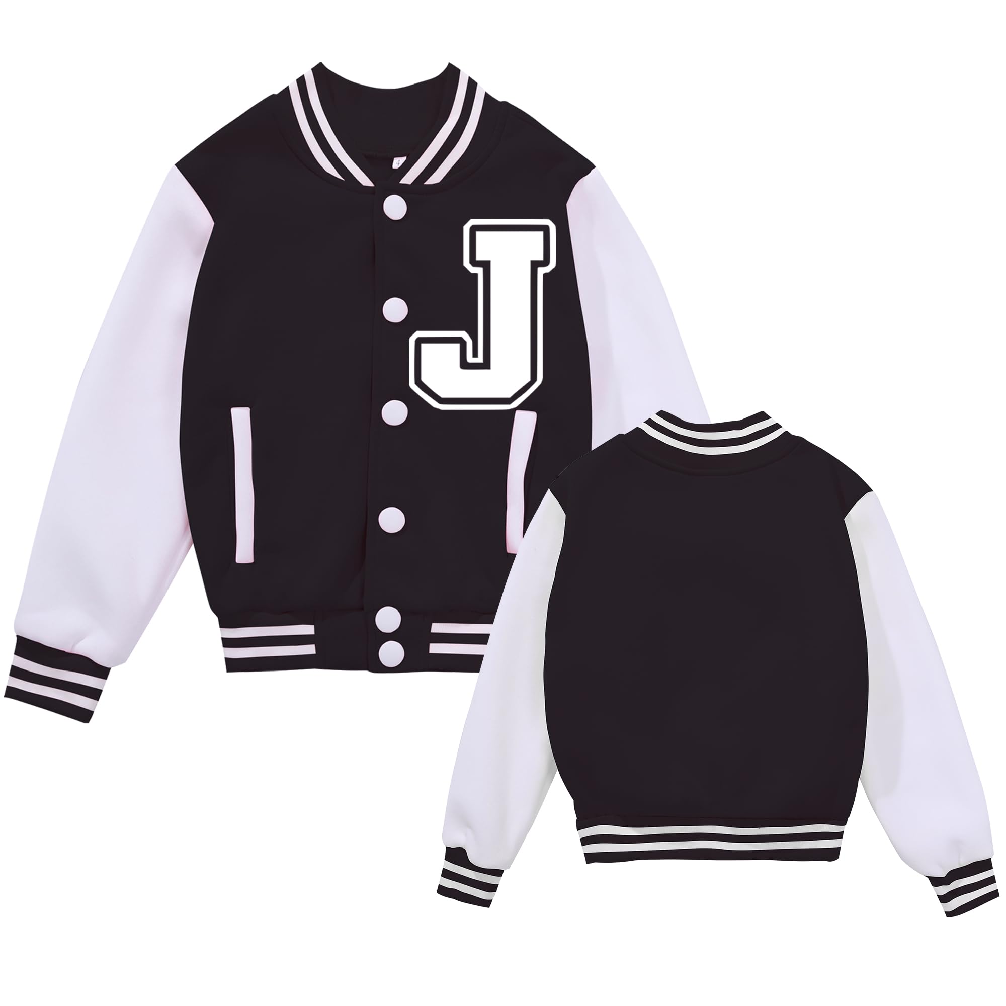Jaqueta Varsity Jaqueta De Beisebol Infantil Nicnzqi Para Meninas E Meninos