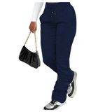 Calça De Moletom Gorglitter Stacked Baggy Y2k Com Cordão Azul Feminina