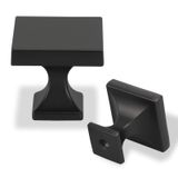 Gaveta Quadrada Cabinet Knobs Homdiy, Pacote Com 10 - Preta