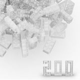 Conjunto De Tijolos De Construção Ttehgb Toy Classic Bulk Block 2x4 200 Unidades