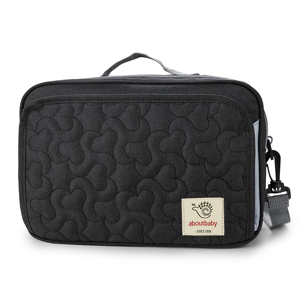 Bolsa Para Transporte De Fraldas Momigo Baby Diaper Caddy Tote Black Flower