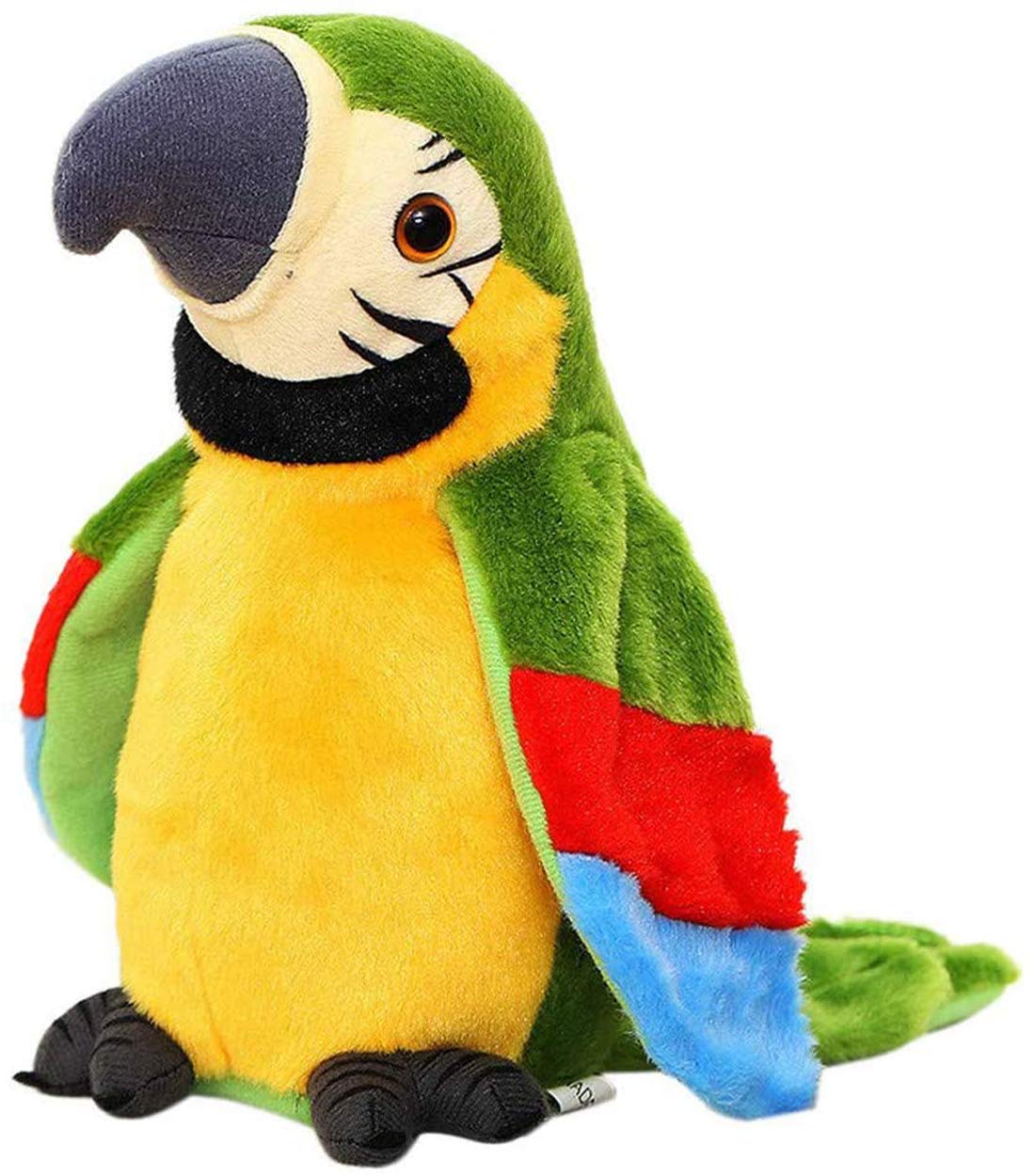 Brinquedo De Pelúcia Greus Cute Talking Parrot Repeats, Presente Infantil De 22 Cm