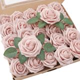 Flores Artificiais Floroom Real Looking Shabby Blush Foam Roses