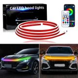 Faixa De Luzes Do Capô Do Carro Jmtbno 2,4 M Led Multicolorido 12v Ip68