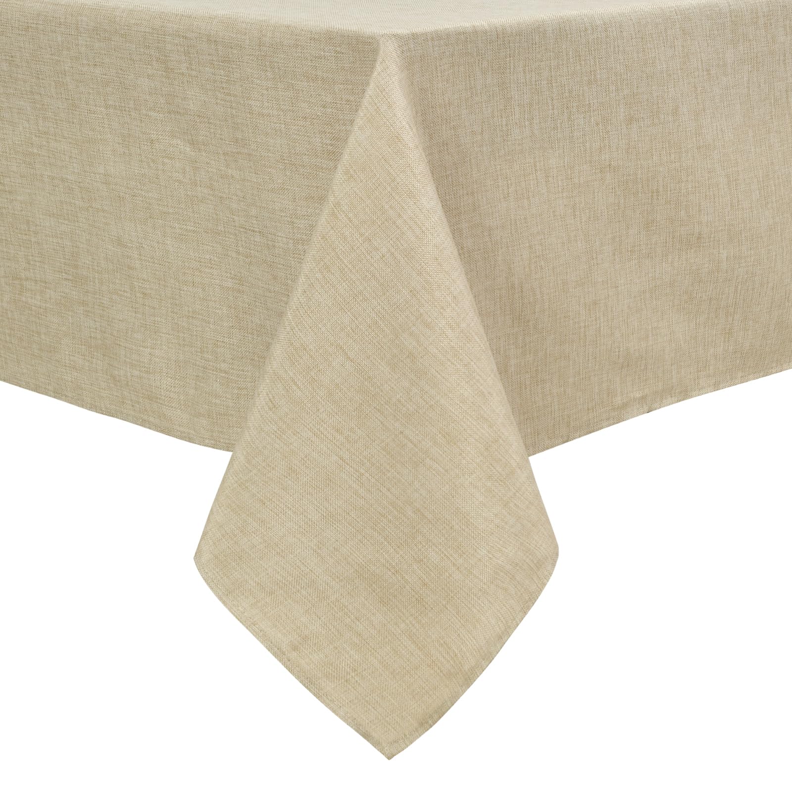 Toalha De Mesa Hiasan Faux Linen Retangular 150x300cm Bege
