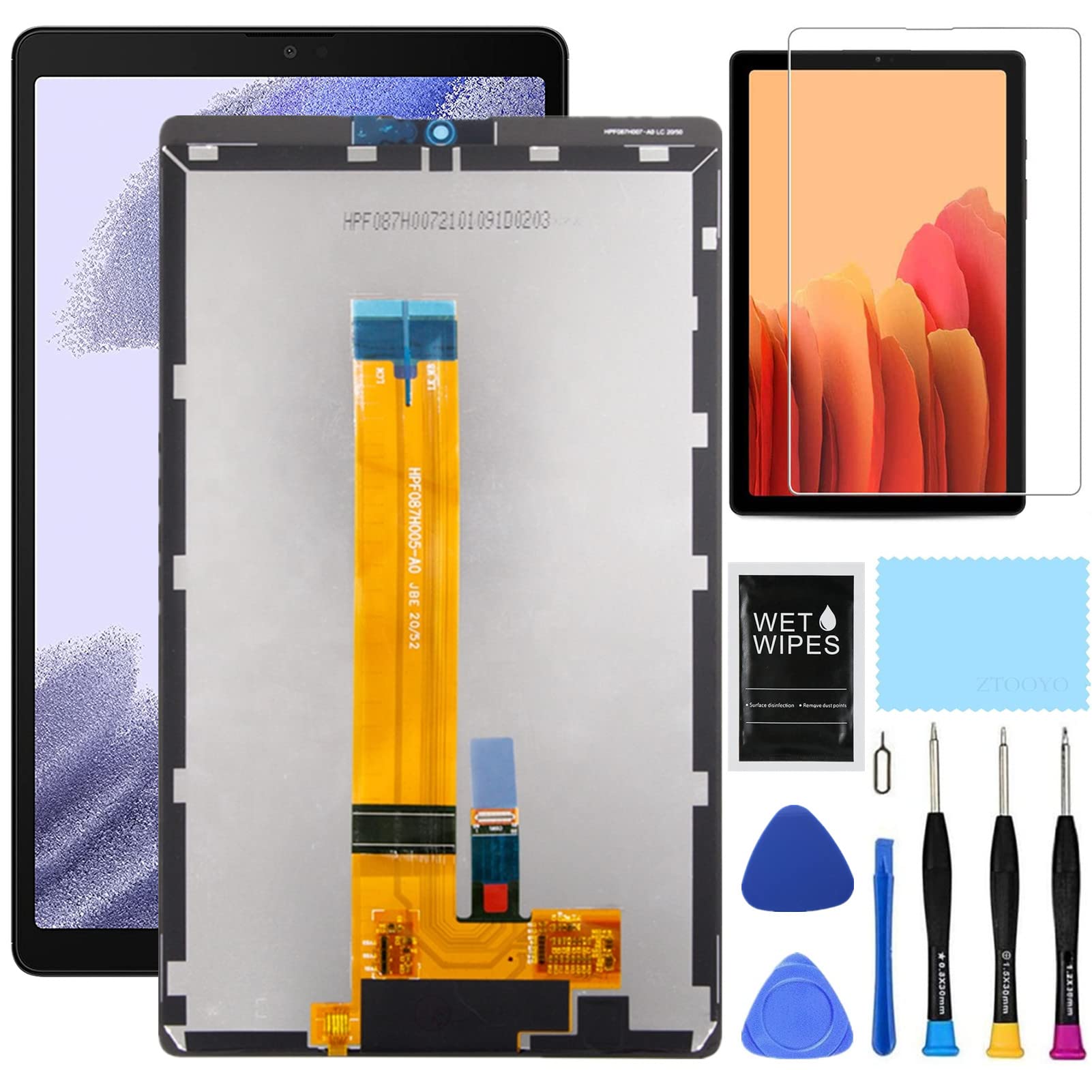 Kit De Substituição De Tela Ztooyo Para Samsung Galaxy Tab A7 Lite