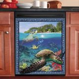 Tampa De Máquina De Lavar Louça Mlgb Ocean Turtle Magnetic Refrigerador
