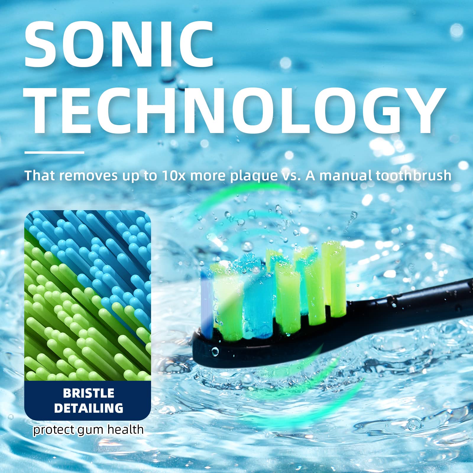 Escova De Dentes Elétrica 7am2m Sonic Para Adultos E Crianças Com 6 ...