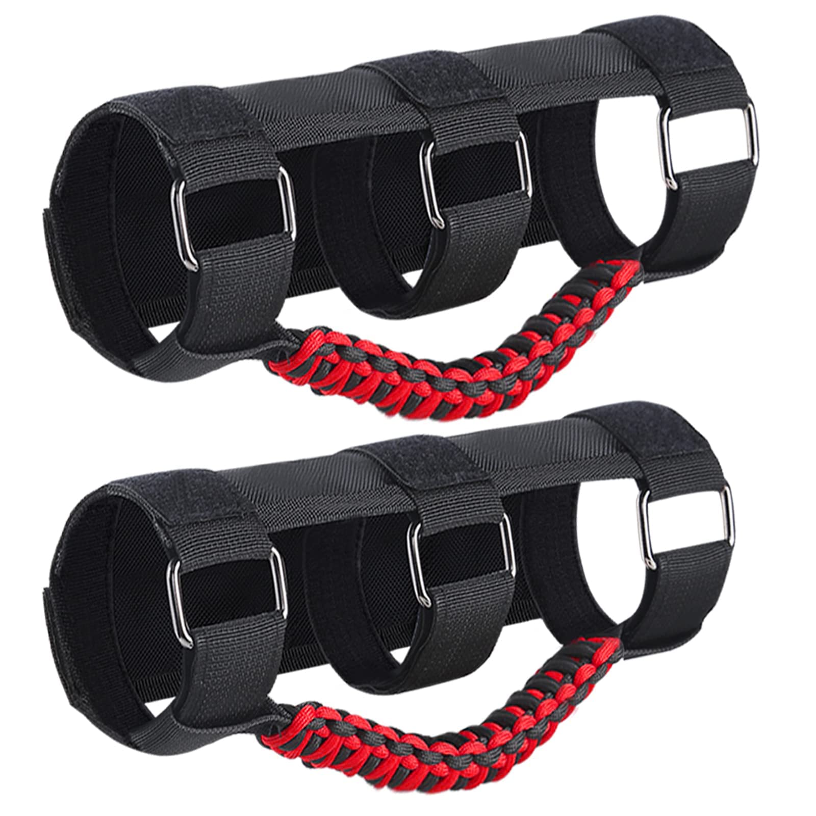 Roll Bar Grab Handles Koolynho Para Jeep Wrangler (pacote Vermelho Com 2)