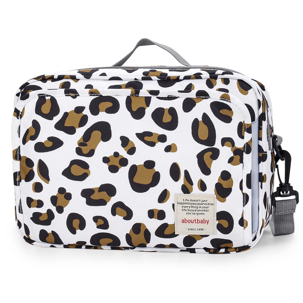Bolsa Para Transporte De Fraldas Momigo Baby Diaper Caddy Tote Com Estampa De Leopardo