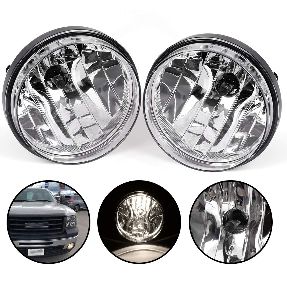Farol De Neblina G-plus Lente Transparente Esquerda Direita Para Gmc Sierra 07-13