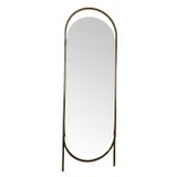 Espelho Decorativo De Chão Glam Gg 2 Pés 153x53cm Oblongo In House Dourado