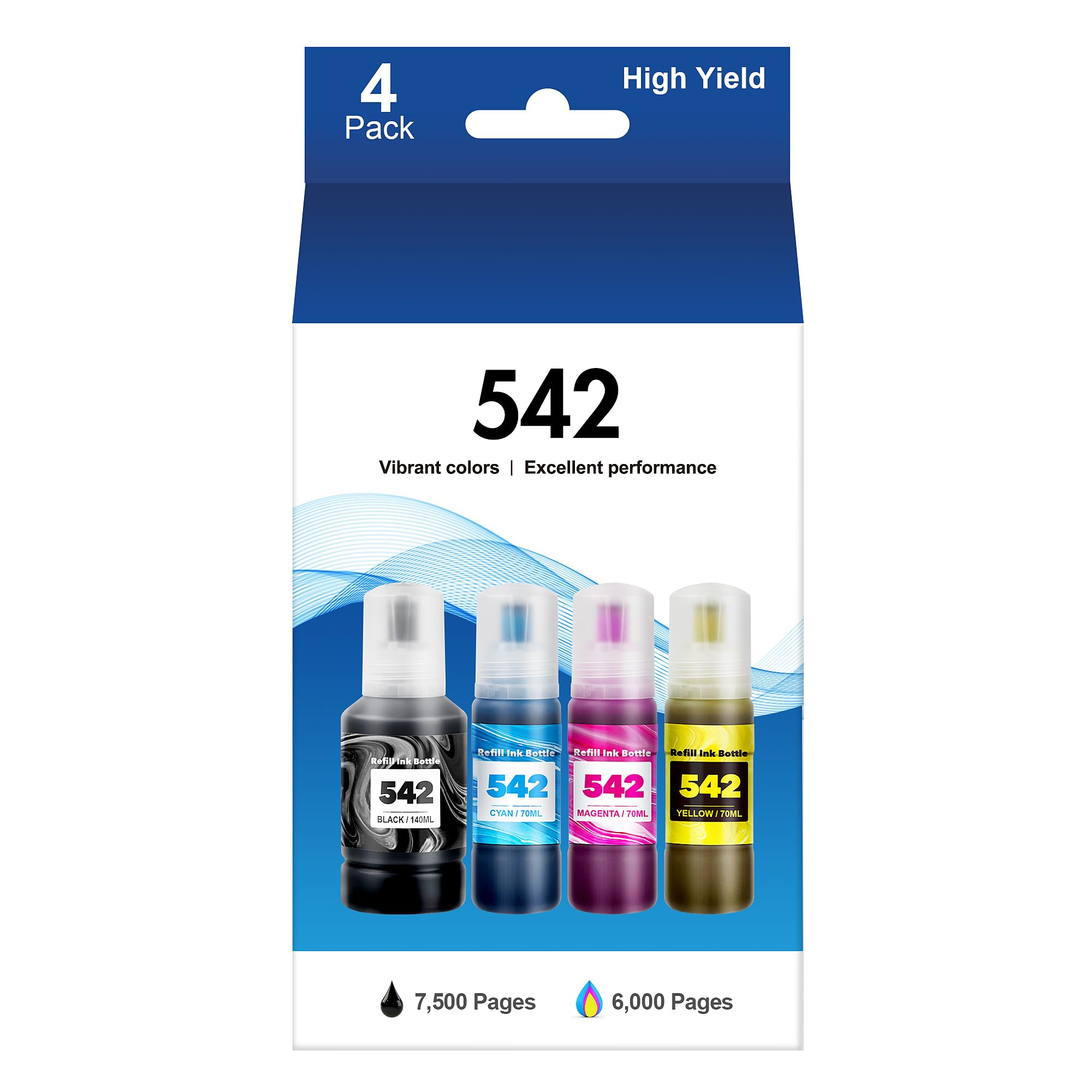 Frasco De Recarga De Tinta Ecodot 542 Tinta Pigmentada Para Epson Ecotank