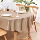 Toalha De Mesa Wolkemer Faux Linen Oval 155 Cm X 260 Cm De Linho