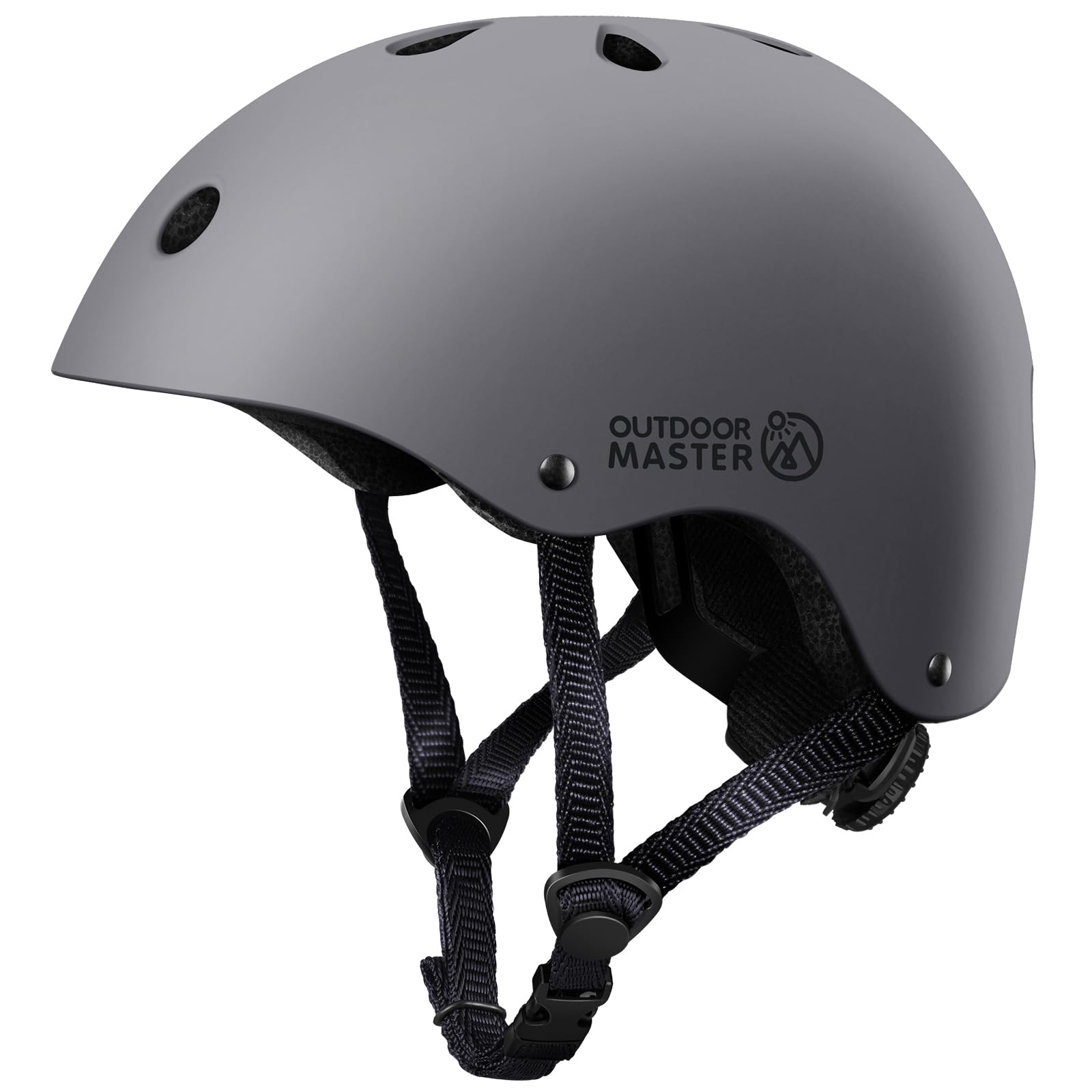 Capacete De Bicicleta Outdoormaster Youth &amp; Kids Cinza Tamanho M