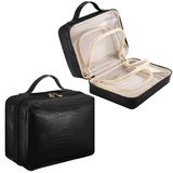 Bolsa De Maquiagem De Viagem Zqqzan De Grande Capacidade Com Bolsa De Pincel De Maquiagem
