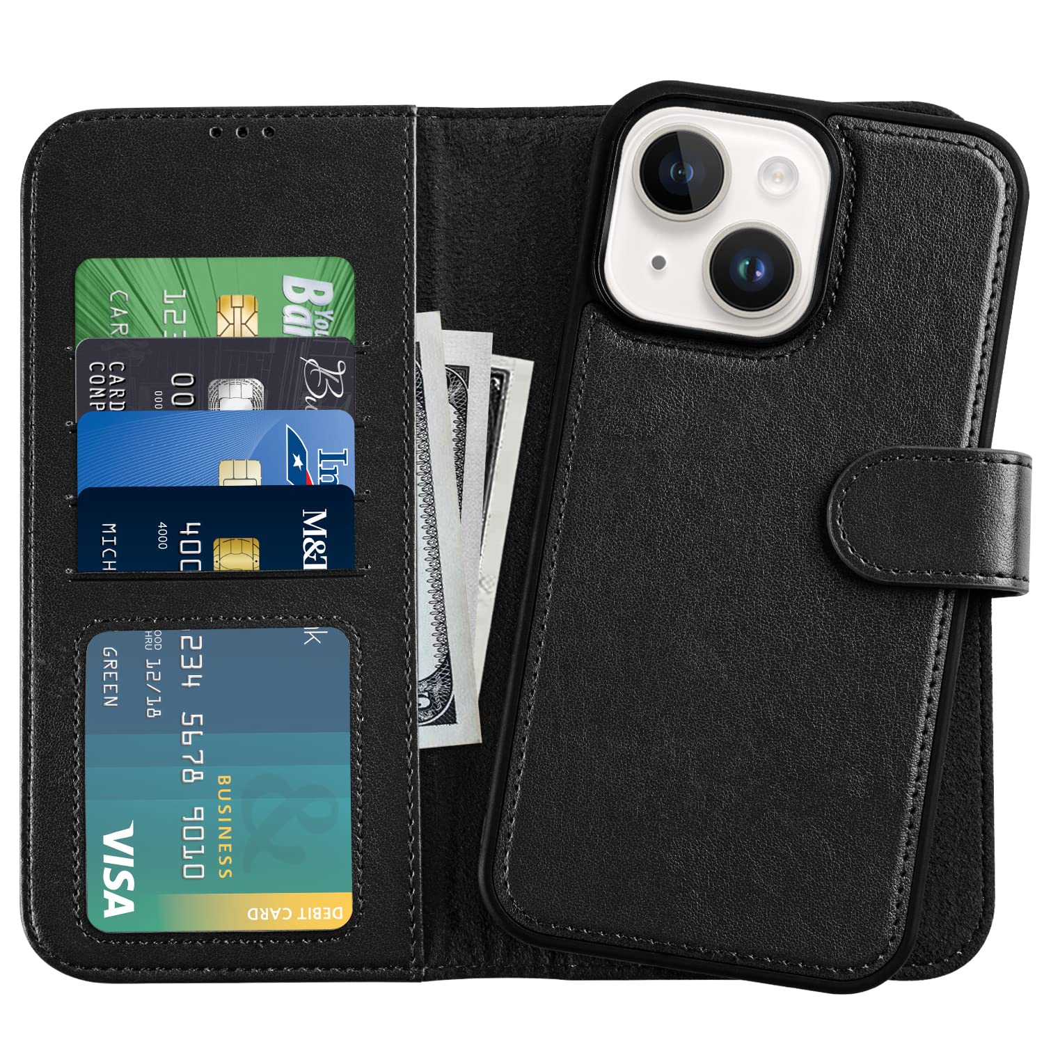 Capa Tipo Carteira Dorismax Para Iphone 14 Plus Com Rfid Preta