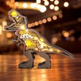 Lâmpada De Escultura Em Madeira Drawelry 3d Animals Tyrannosaurus
