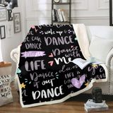 Cobertor Feelyou Hippie Graffiti Fuzzy Sherpa Dance Life 130x150cm