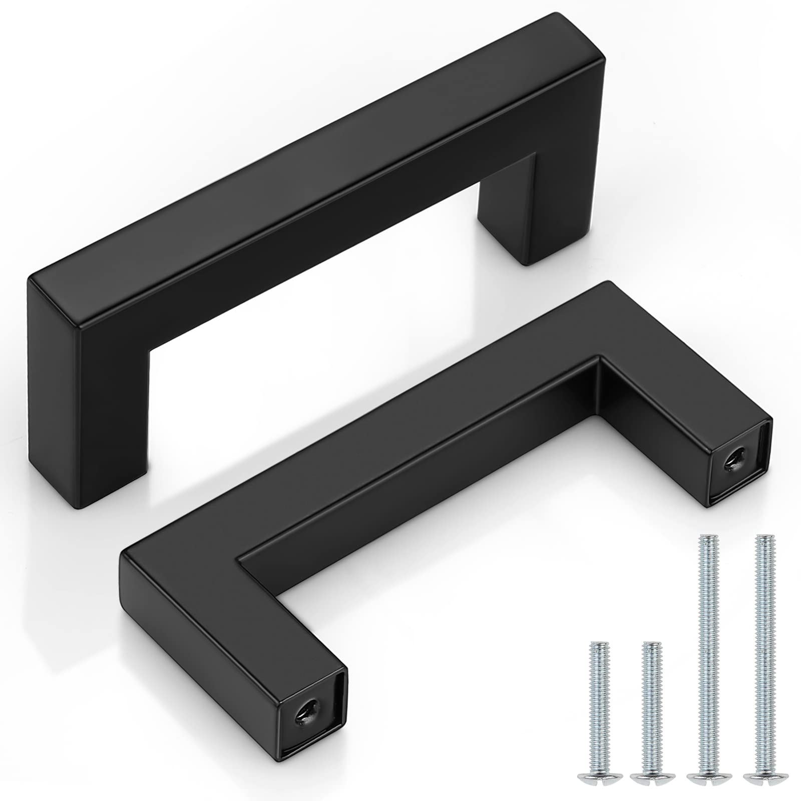 Cabinet Pulls Probrico Matte Black Inox Steel (pacote Com 10)