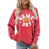 Moletom Huangmingyi Game Day Football Fan Vermelho Para Mulheres