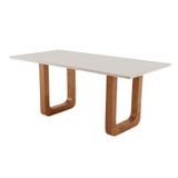 Mesa De Jantar Jazz 180cmx90cm Yescasa Cinamomo/off White