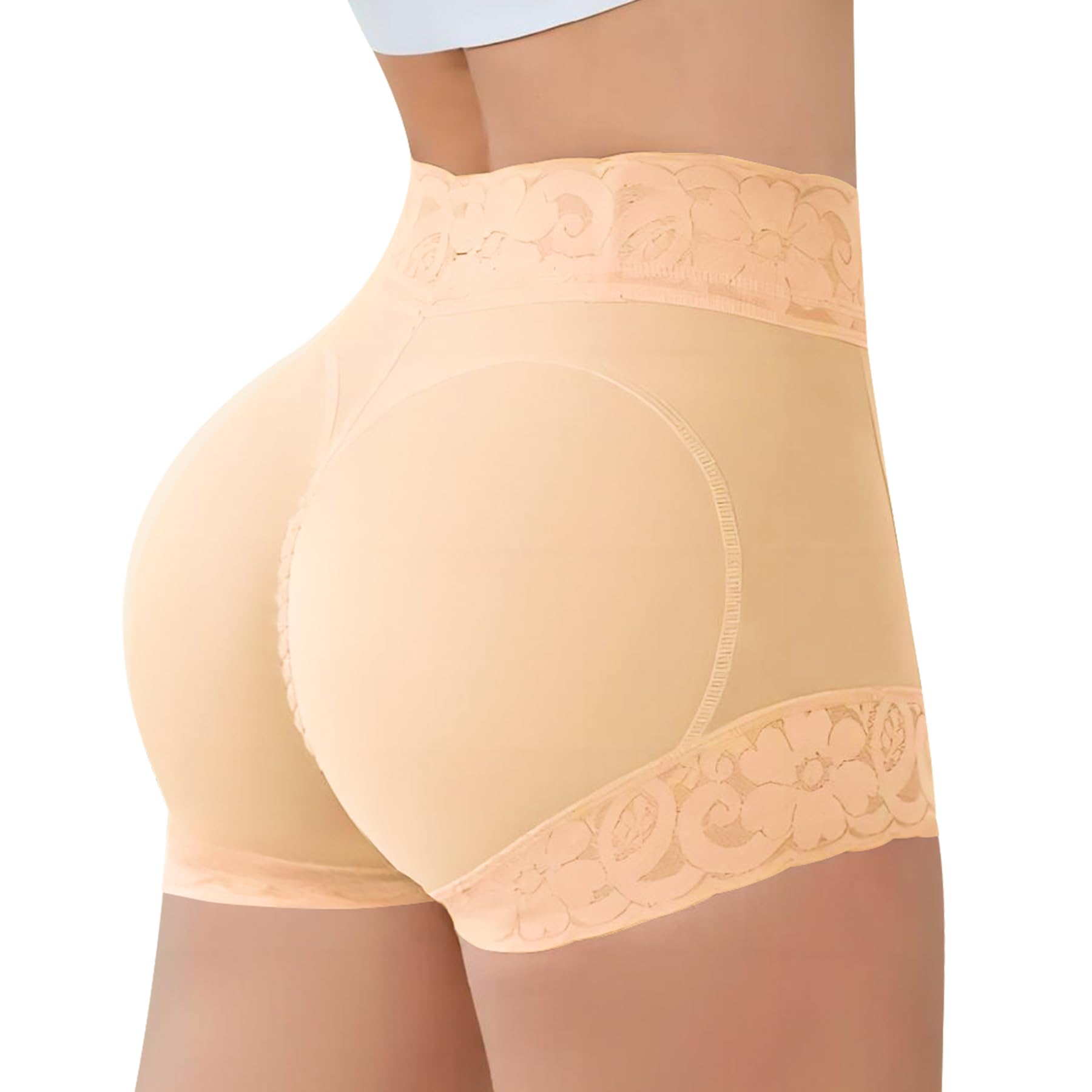 Shapewear Ovozvz Butt Lifter Faja Shorts Tummy Control Nude