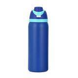 Garrafa De Água Baisedexue De Aço Inoxidável 32 Onças Isolada Azul