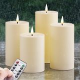 Velas De Pilar Remoto Impermeáveis Led Sem Chama Zevanor