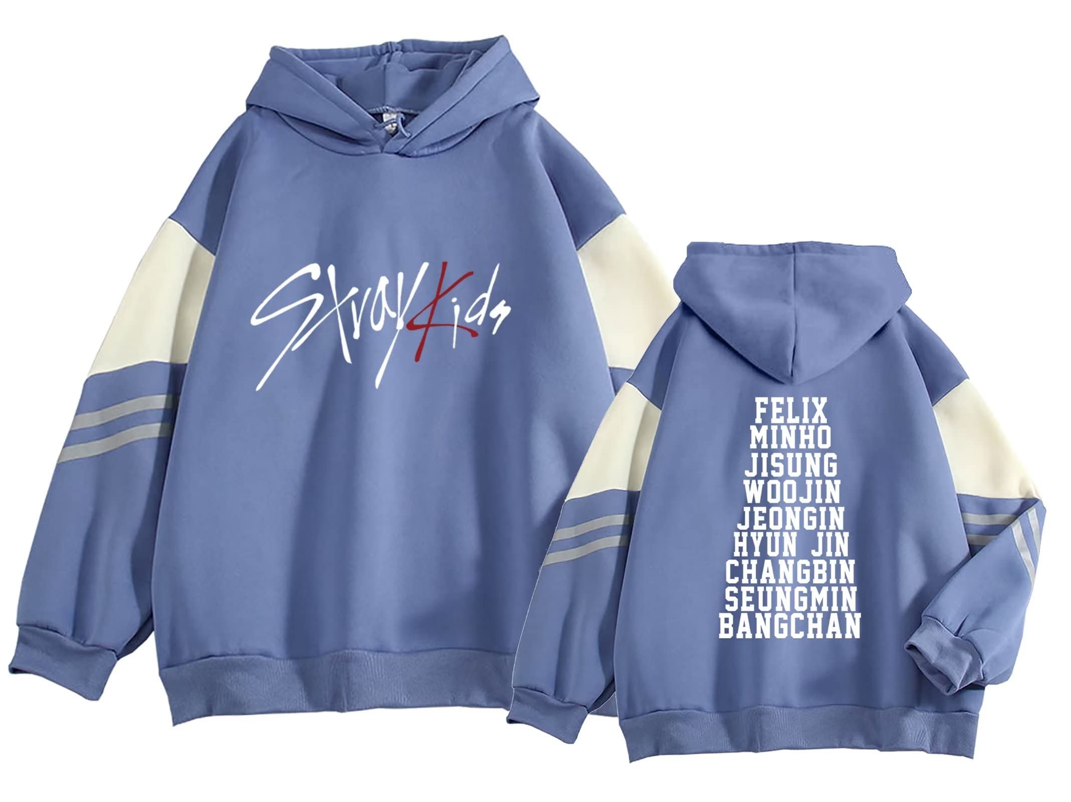 Moletom Com Capuz Stray Kids Bangchan Felix Hyunjin Azul