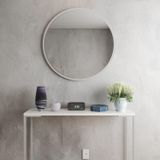 Espelho Decorativo Redondo 33cm Off White