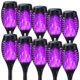 Decorações De Halloween Miusikit Purple Solar Lights X10