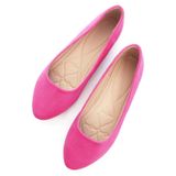 Sapatos Rasos Sailing Lu Pointed Toe Rosa Choque Para Mulheres Tamanho 9