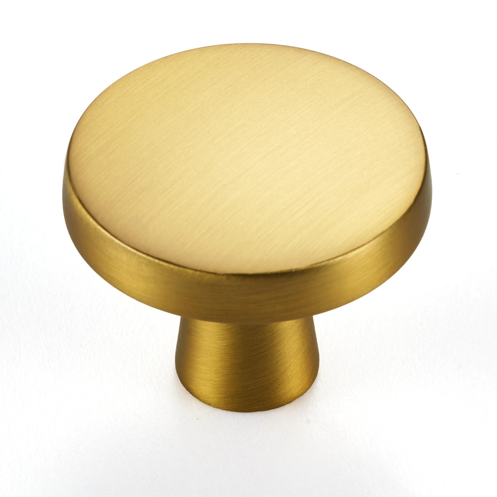 Cabinet Knob Lechyn, Latão Escovado, Ouro, 30 Mm De Diâmetro, Pacote Com 10