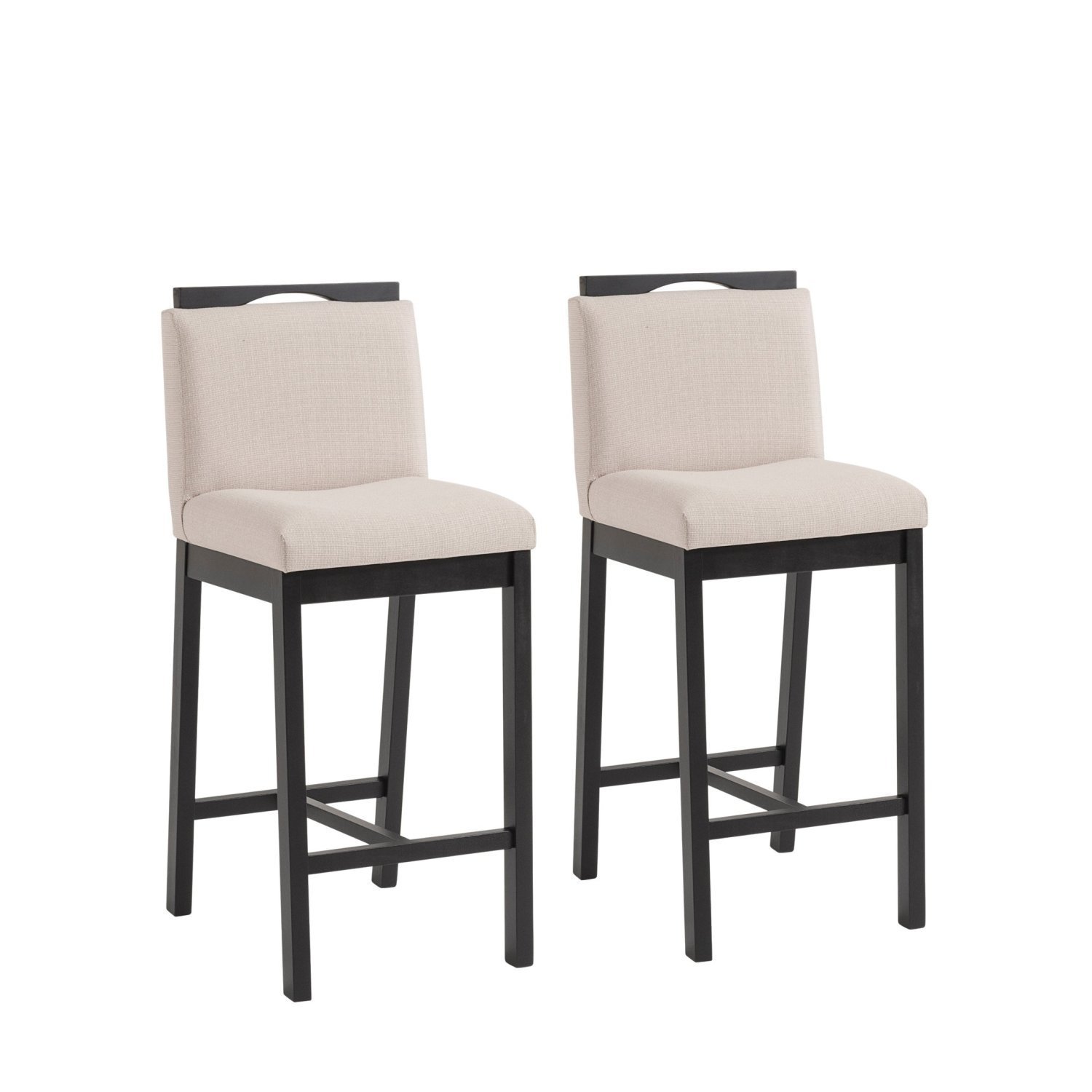 Conjunto 2 Banquetas Estofadas Madeira Maciça Dani